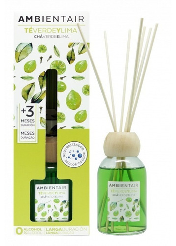 Estuche Difusor Mikado 50ml Té Verde Y Lima Ambientair