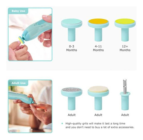 Cortauñas Eléctrico Para Bebés Lima De Uñas Segura Para Bebé