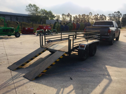 Trailer Para 1500 Kg Con Rampa Y Barandas
