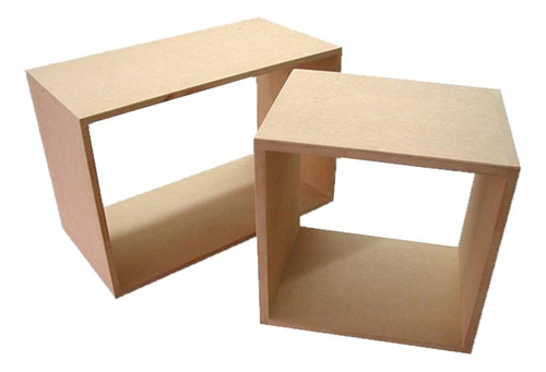 Cubo S/fondo En Fibrofacil 45x45x20 Organizador - Decoración
