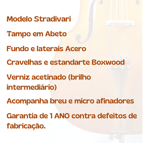 Violoncelo Antoni Marsale Série Hc110 Cello 4/4