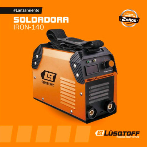 Imagen 2 de 10 de Soldadora Lusqtoff Inverter Megairon 140 Con Accesorios