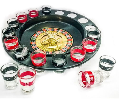 Juego Ruleta Casino Shots Alcohol Chupitos X3