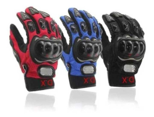 Guantes De Motociclista Racing Antiderrapantes Color Azul