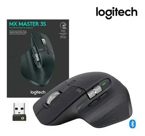 Mouse Convencional Logitech MX Master 3S Sem Fio Com Bluetooth