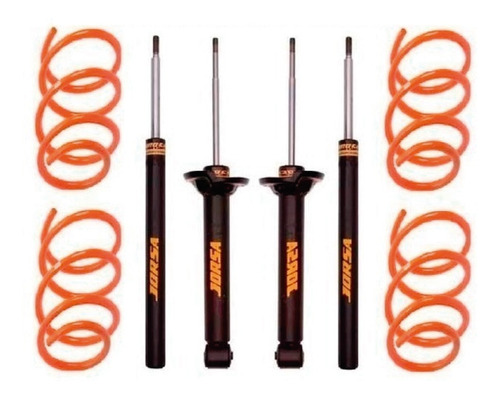 Kit (4) Espirales Ag Xtreme + Kit(4)vastago Corto Jorsa Gol