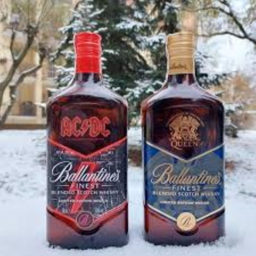 Whisky Ballantines Edicion Limitada Ac/dc X1 + Queen X1
