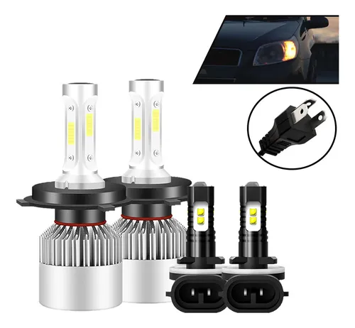 Kit De Focos Led 8000lm Luz Alta/baja/niebla Para Chevrolet