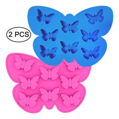 2 Moldes De Silicona Con Forma De Mariposa