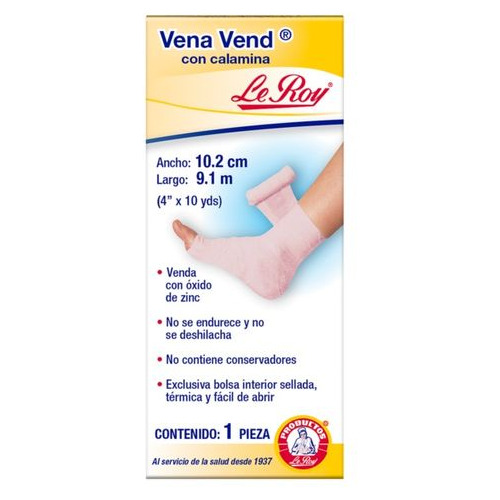 Venda Vena Vend Oxido De Zinc Calamina 4 X 10 Yardas