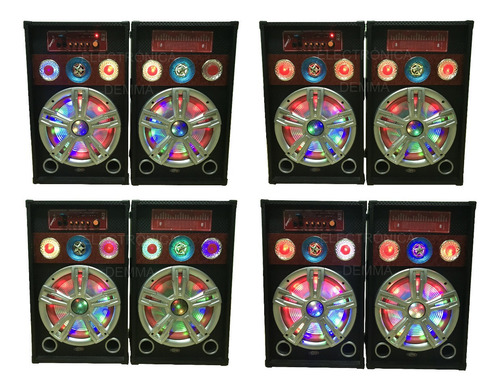 Par De Bafles Amplificados 10´´6500w Usb-sd-karaoke Potencia