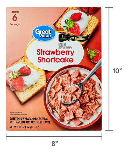 Cereal En Cuadros Sabor Pastel De Fresa Strawberry Shortcake
