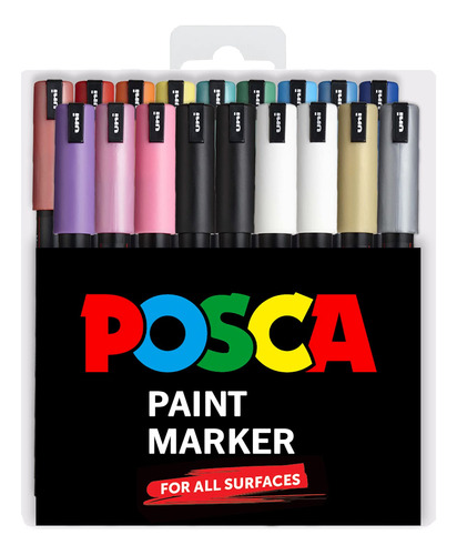 Posca Pc-1mr Conjunto 18 Pluma Edicion Limitada Portafolio