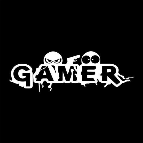 Adesivo De Parede 19x60cm - Gamer Bandido Arma Games