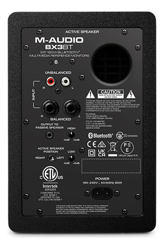 Monitor De Estudio M-audio Bx3 Par Bluetooth Color Negro