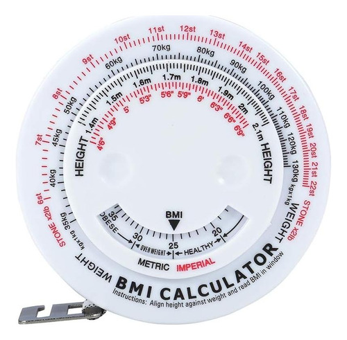 Cinta Métrica Retráctil Sonew 150cm Con Calculadora Imc