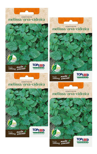 4x Sementes Erva Cidreira (melissa) Topseed