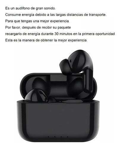 Audifonos Inalambricos Bluetooth Pro3 Bt 5.3 Compatible iPhone Y Android In-ear Color Negro