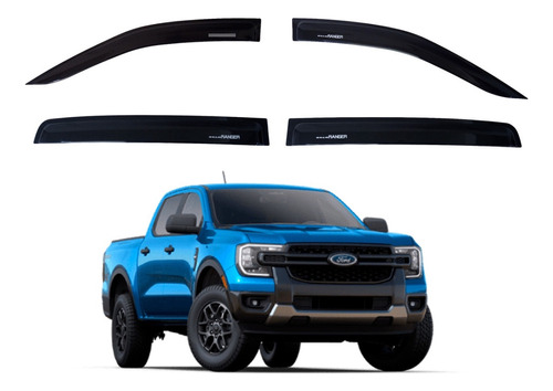 Aletas Bota Agua Negras Compatible Con Ford Ranger 2024