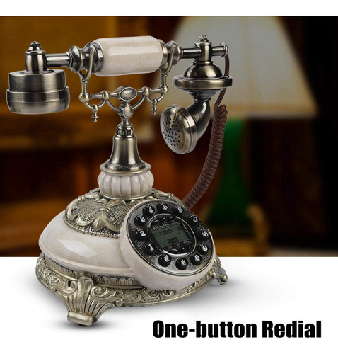 Teléfono Retro Fijo De Escritorio Con Cancelación De Ruido