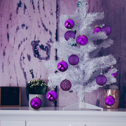 Para Njn 100 Adornos De Navidad (100 Unidades, Morado) /