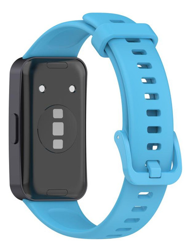 Pulseira De Silicone Com Fivela De Cor Azul Celeste Para Hua