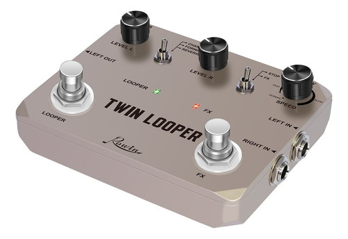 Pedal de efecto Rowin Twin Series Twin Looper rosa