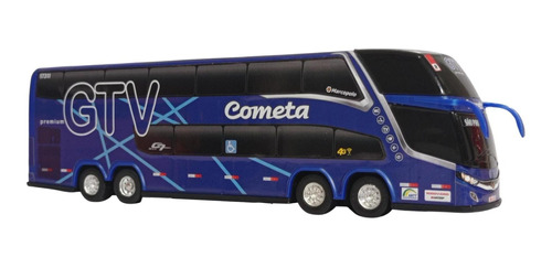 Brinquedo Ônibus Cometa Gtv 2 Andares 30cm