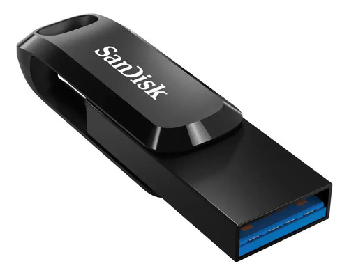 Pendrive SanDisk Ultra Dual Drive Go 128GB 3.1 Gen 1 preto e prateado