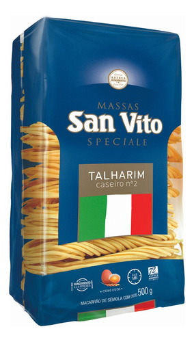 Macarrão Talharim Caseiro San Vito Caixa Com 20 Un De 500 Gr