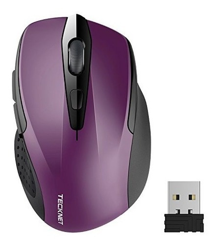 Mouse Inalámbrico Tecknet Pro 2.4 G Color Violeta