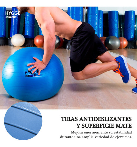 Imagen 5 de 10 de Pelota Esferodinamia 55cm Fitness Pilates Yoga Gym Funcional