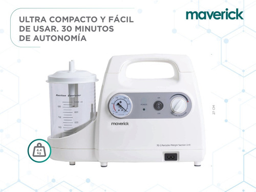 Imagen 4 de 8 de Aspirador A Diafragma Secrecion 7e-g Maverick Bateria