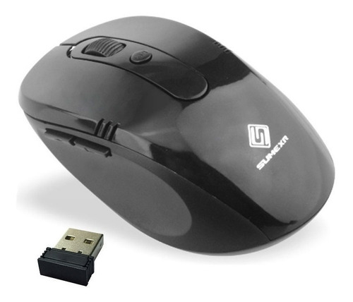 Imagem 1 de 3 de Mouse Sem Fio Wifi Usb 1600dpi Optico 3d Qualidade Cor Pret2