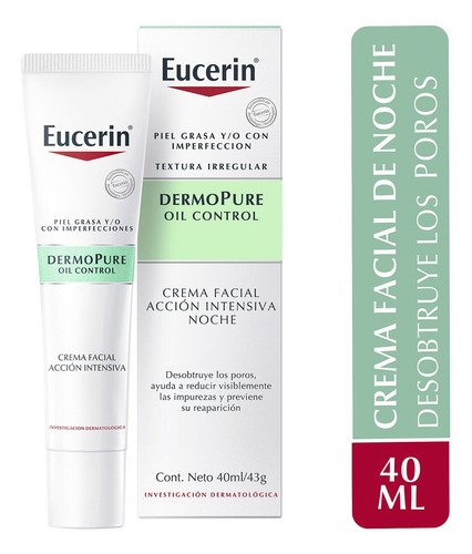 Eucerin Dermopure Crema Accion Intensiva Noche 40ml Grasa Noche