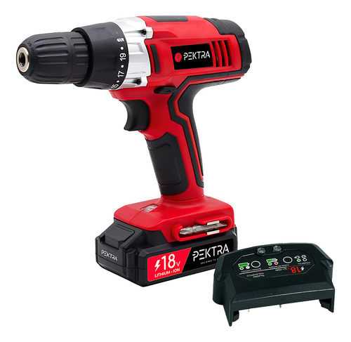 Furadeira de fenda sem fio Pektra PKTCD312 10mm + acessório