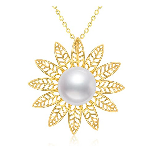 Collar Sisgem Oro 14k Con Perla De Flor