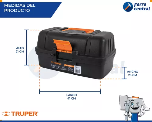 Caja para pesca de 16 con 3 bandejas deslizables, Truper, Cajas Para  Herramienta, 10539