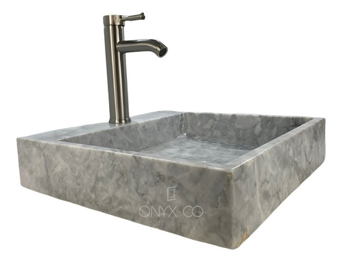 Lavabo Ovalin Marmol Moderno Cuadrado Rustico 40/40 Cm T