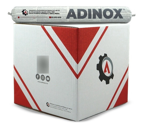 Imagen 1 de 4 de Caja Adinox® Pu-25 Adhesivo Sellador De Poliuretano Gris