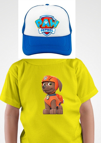 Polera Paw Patrol Zuma Mas Jockey Gorro  - Niño -colores