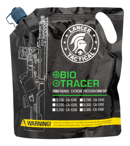 Lancer Tactical Bbs Biodegradables 6mm 23gr 2000pz Xchws P