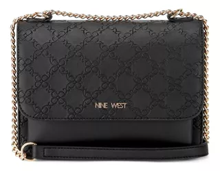 Bolsa Cross Body Nine West Nge553521 Para Mujer Acabado de los herrajes Niquel Color Negro Color de la correa de hombro Negro Diseño de la tela Liso