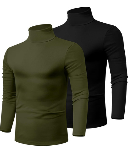 Paquete De 2 Camisas De Cuello De Tortuga Para Hombre