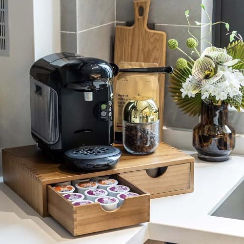 Organizador De Cápsulas De Café K Cup De Madera, Caja De Alm
