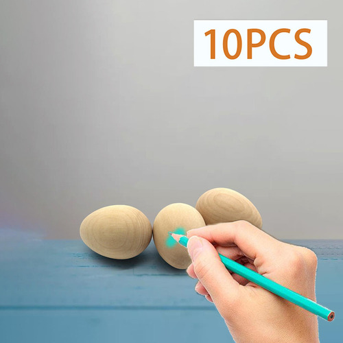 10x Huevos En De Madera Huevos Falsos Decoración Del Hogar