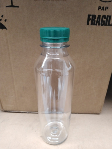 Botella Plástico Pet 380 Ml Boca Ancha Con Tapa Jugos X 10u