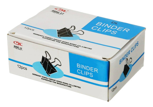 Apretapapel Doble Clips 32mm. Caja X12 Serviciopapelero