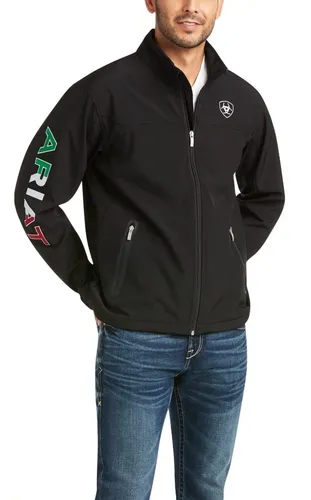 Chamarra Ariat Men s New Team Softshell Mexico Black Cuotas sin