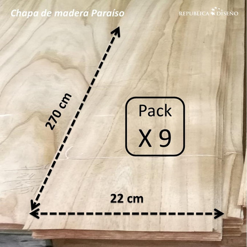 Pack Chapas Madera Paraíso Largo 2.60 A 3m De 1ra Ver Ancho 